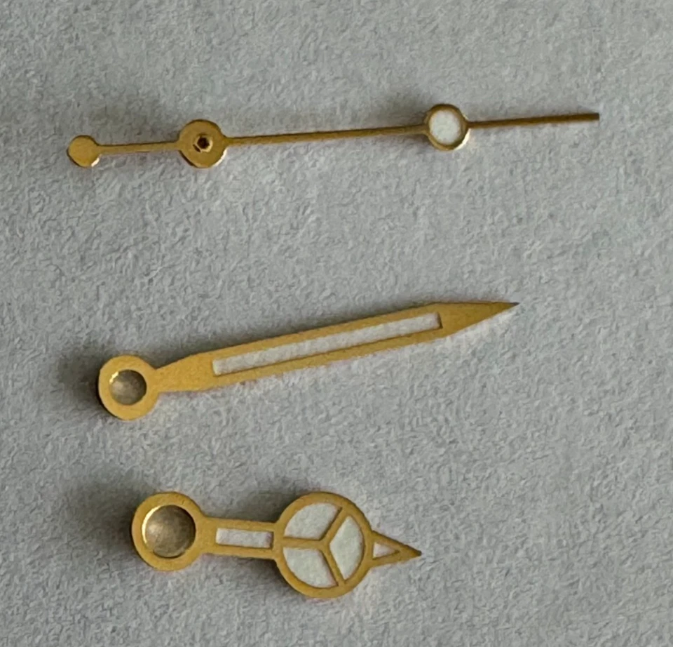 YELLOW 3 PC HANDSET FOR MEN'S ROLEX SUBMARINER 3035/3135 LUMINOUS - Image 1 of 1