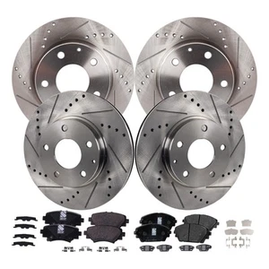 Front & Rear Brake Disc Rotors and Pads Kit For Mazda 3 2014 2015 2016 - Picture 1 of 12