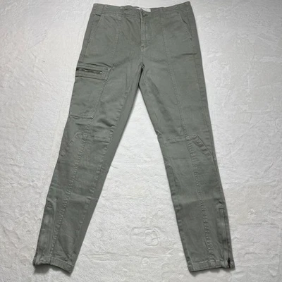 ANTHROPOLOGIE Pants Sz 28 Jefferson Moto Utility Trouser Skinny Sage Green Wash - Image 1 of 4