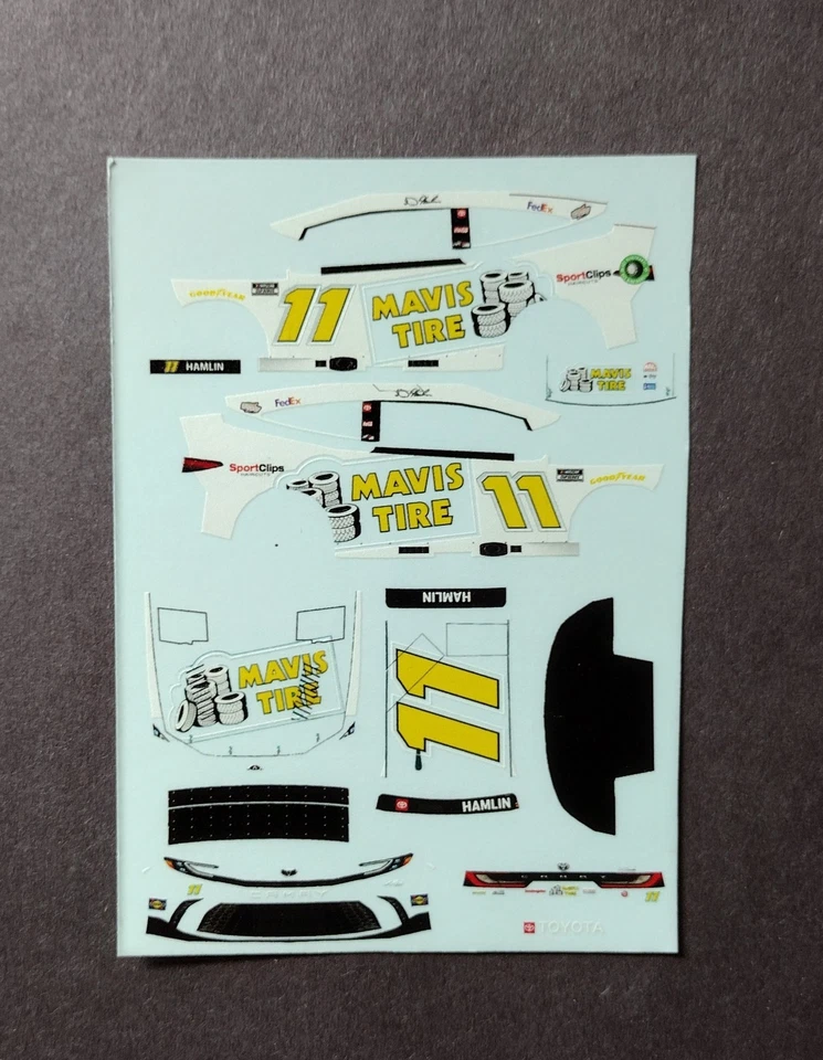 Наклейки на водную горку 2024 Custom Denny Hamlin No11 Mavis Dover 1:64  - Изображение 1 из 1