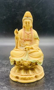 4.5” Guan Yin Kwan Yin Healing Goddess Soap Stone? Buddhist Statue Figurine - Picture 1 of 4