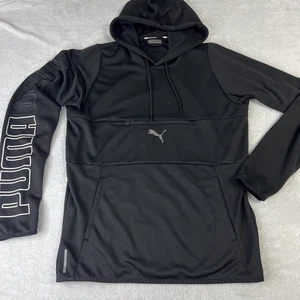 Puma Training Dry Cell 3 Pocket Hooded Long Sleeve Pullover Men S Black - Picture 1 of 17