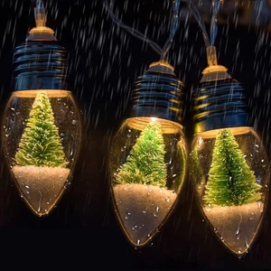 VVolf Christmas Lights Battery Operated, Snow Globe String Lights, Christmas ... - Picture 1 of 6