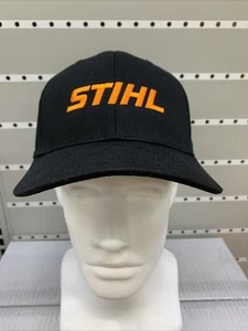Cappello STIHL Nero Lettere Arancioni Snapback Trucker Berretto Cappello Regolabile - Foto 1 di 6