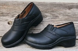 Ariat schwarz Leder Arbeit Sicherheitsschuh Pantolette Stahlkappe #10002368 GUC LESEN! - Bild 1 von 18