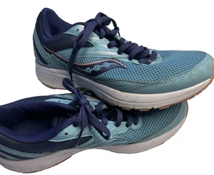 Scarpe Saucony Cohesion donna 9 blu maglia stringate running sneaker allenamento palestra - Foto 1 di 13