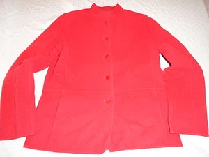EILEEN FISHER WOMENS WOOL/cashmere Blend  BUTTON DOWN  RED BLAZER PS - Picture 1 of 7