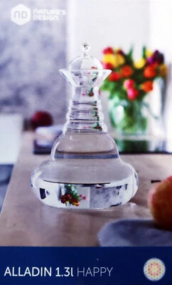 BERK Happy Aladdin Vital Karaffe, Wasser-Energetisierung, 1,3l, mit Stöpsel