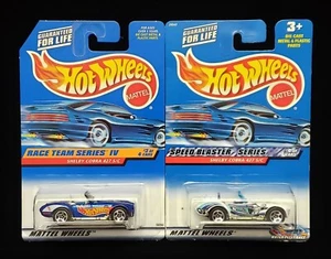 Hot Wheels 2-Car Lot Shelby Cobra 427 S/C #727 & #040 ** HOODS OPEN ** - Picture 1 of 10