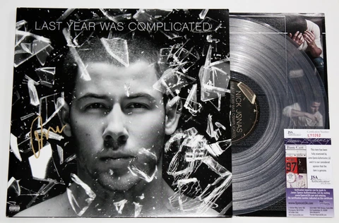NICK JONAS SIGNED LAST YEAR WAS COMPLICATED LP CLEAR VINYL RECORD ALBUM +JSA COA Cover