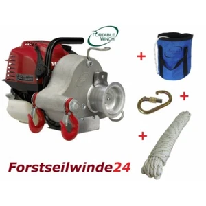 Set Forstseilwinde PCW 3000 / Benzin Seilwinde / Spillwinde - Picture 1 of 5