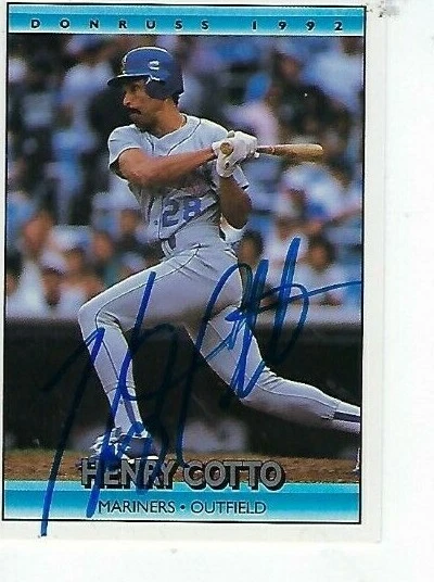 HENRY COTTO SIGNED 1992 DONRUSS #356 - SEATTLE MARINERS - Image 1 of 1