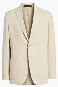NEW Nordstrom Men’s Patch Pocket Linen Sport Coat - Tan Desert - 44R - Picture 1 of 7