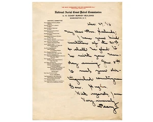 North Pole Explorer Robert E. Peary Signed Letter PSA Auto - Picture 1 of 3
