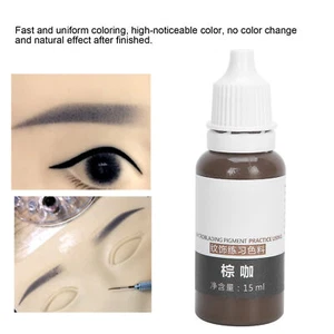 15ml Eyebrow Tattoo Pigment Microblading SemiPermanent Tattoo Ink - Picture 1 of 22