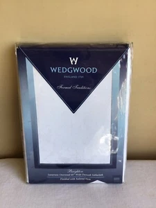 Neu rechteckige Tischdecke Wedgwood Brighton Formal Traditions reinweiß Damast - Bild 1 von 5