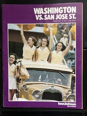 1977 NCAA Football Program Washington Huskies- San Jose ST Spartans September 17 - Image 1 of 3