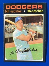 1971 topps baseball #253 Bill Sudakis Los Angeles Dodgers NM+