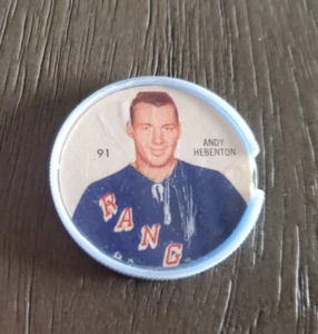 1960/61 NHL Shirriff Andy Hebenton Coin 91 New York Rangers - Picture 1 of 2