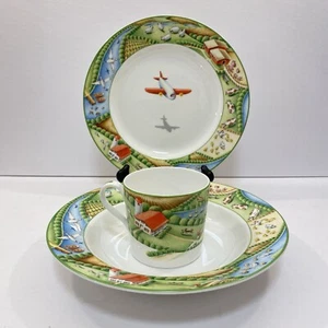 Tiffany & Co Vintage Farm Luncheon Plate Rimmed Soup Flat Mug Children’s Set - Picture 1 of 7