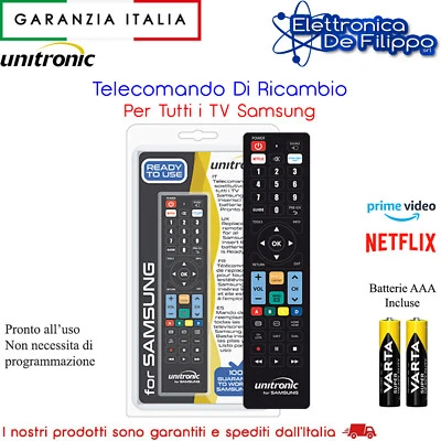 UNITRONIC Telecomando Di Ricambio Per Tutti i TV Samsung Per UE32K4100