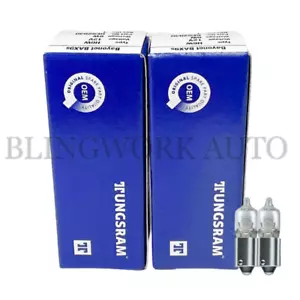 (PAIR) TUNGSRAM OEM H6W BAX9S 12V 6W Halogen Replacement Light Bulbs for BMW F30 - Picture 1 of 2