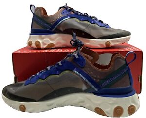 Nike React Element 87 Men's Size 11.5 Color Dusty Peach/Grey  AQ1090-200 