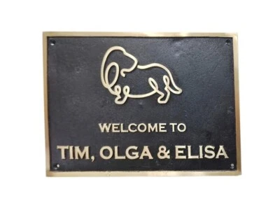 Cast Brass custom door signs & plaques - Custom language plaques - Custom name s - Image 1 of 4