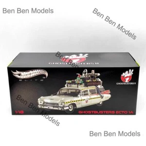 1:18 HOT WHEELS Cadillac Ghostbusters II ECTO 1A Elite X5470 Diecast Models US - Picture 1 of 12