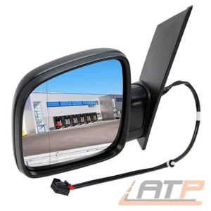 AUßENSPIEGEL LINKS ASPHÄRISCH ELEKTRISCH SCHWARZ FÜR VW CADDY 3 4 AB BJ 04 - Bild 1 von 6