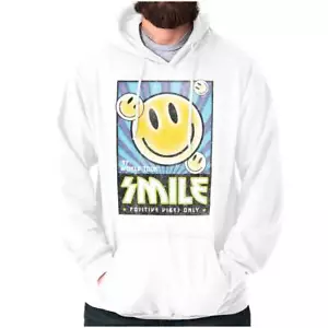 Vintage Smile World Tour Positive Vibes Hoodie Hooded Sweatshirt Men Women - Picture 1 of 7