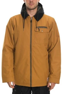 Mens Snowboard Jacket Medium 686 Garage Insulated Golden Brown Winter Ski Skate - Picture 1 of 3