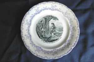 ANCIENNE ASSIETTE PARLANTE SUR JEANNE D'ARC  - N° 2 sur 12 - H B & Cie  CHOISY - Picture 1 of 4