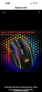 Wireless Gaming Mouse MMO Gaming Mouse UP 16000 DPI 16 Macro Programmable But... - Picture 1 of 8