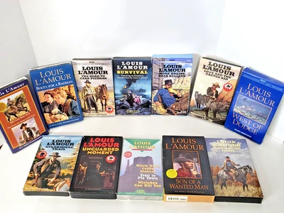 Lot of 12 Vintage LOUIS L'AMOUR  Audio Cassette Tapes Audio Books - Image 1 of 4