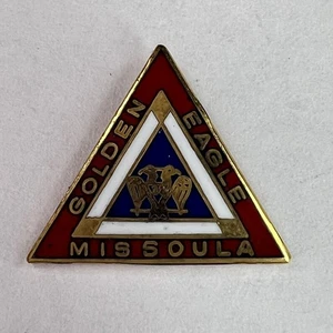 Golden Eagle Missoula 1/20 10k Gold Filled GF Shriner Freemason Vintage Pin #32 - Picture 1 of 3