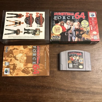 Fighting Force 64 (Nintendo 64 N64) Complete CIB W Tattoos - Tested - Authentic - Image 1 of 4