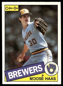 1985 O-Pee-Chee Moose Haas Milwaukee Brewers #151 - Picture 1 of 2
