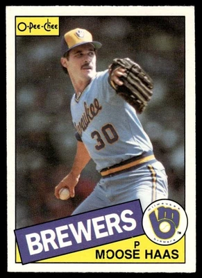 1985 O-Pee-Chee Moose Haas Milwaukee Brewers #151 - Image 1 of 2