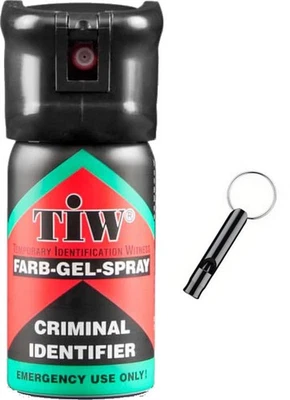 CARL HOERNECKE TW1000 TIW Criminal Identifier - Farb-Gel-Spray 40 ml, Flip-Top, mit Notpfeife