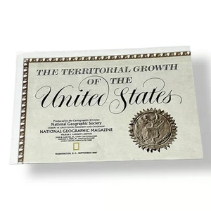 El crecimiento territorial de los Estados Unidos 1987 National Geographic mapa de colección DX - Imagen 1 de 4