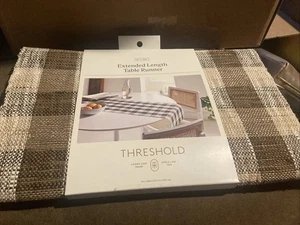 Threshold 108"x14" Cotton-Linen Extended Length Table Runner - Picture 1 of 4
