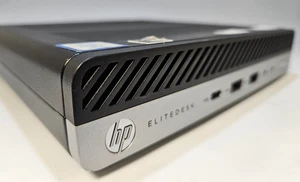 HP EliteDesk 800 G4 65W DM Mini PC Intel i5-8500 @ 3.00Ghz 8GB 500GB SSD Win 11 - Picture 1 of 10