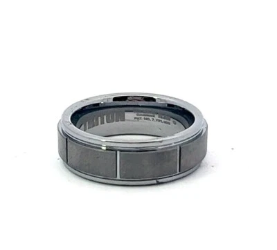 Triton 7mm Carburo di Tungsteno Mattone Modello Scanalati Passo Bordi Anello IN - Immagine 1 di 4