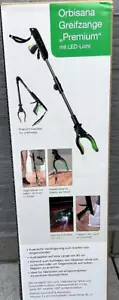 Greifzange mit Magnet LED faltbar Greifhilfe Senioren Müllzange Handgreifer 82cm - Bild 1 von 4