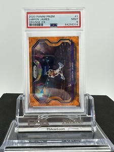 2020 PANINI PRIZM LEBRON JAMES KOBE DUNK TRIBUTE ORANGE ICE PRIZM PSA 9 MINT 🔥