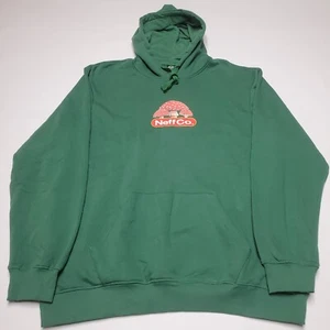Neff Co Red & White Magic Mushrooms Graphic Print Green Hoodie Men's Sizes M-XXL - Picture 1 of 15