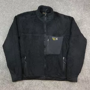 Mountain Hardwear Monkey Man Jacket Mens XL Black Deep Pile Full Zip Fleece - Picture 1 of 7
