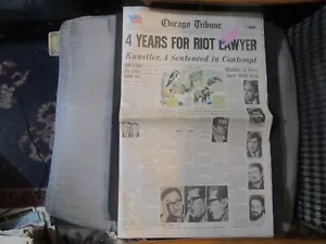 Chicago Tribune 16 febbraio 1970 CHICAGO 7 PROCESSO DELIBERAZIONI GIURIA GIORNO 2 - Foto 1 di 1