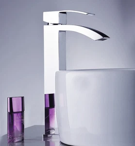 Waschbecken Armatur Wasserhahn Waschtischarmatur Bad Wasserfall Mischbatterie - Bild 1 von 5